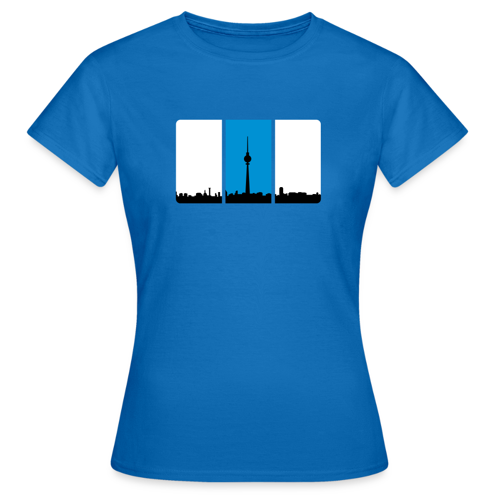 Berliner Skyline in Streifen - Frauen Premium T-Shirt - Royalblau