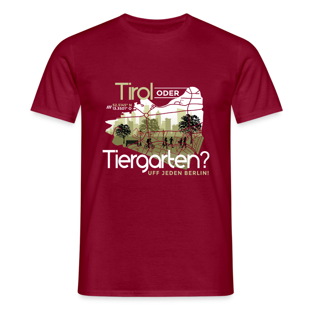 Tirol oder Tiergarten - Männer Premium T-Shirt - Ziegelrot