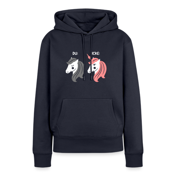 Berliner Einhorn - Frauen Premium Hoodie - Navy