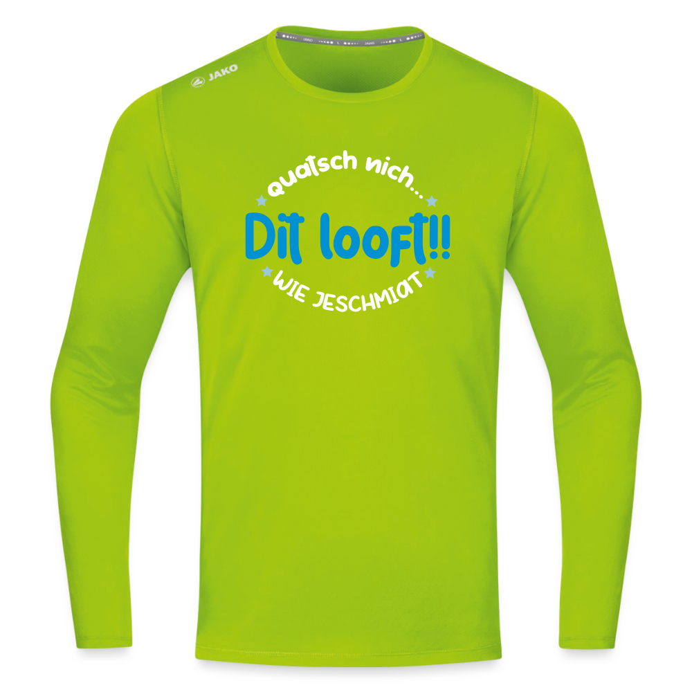 Dit Looft! - Männer Sport Langamshirt - Neongrün