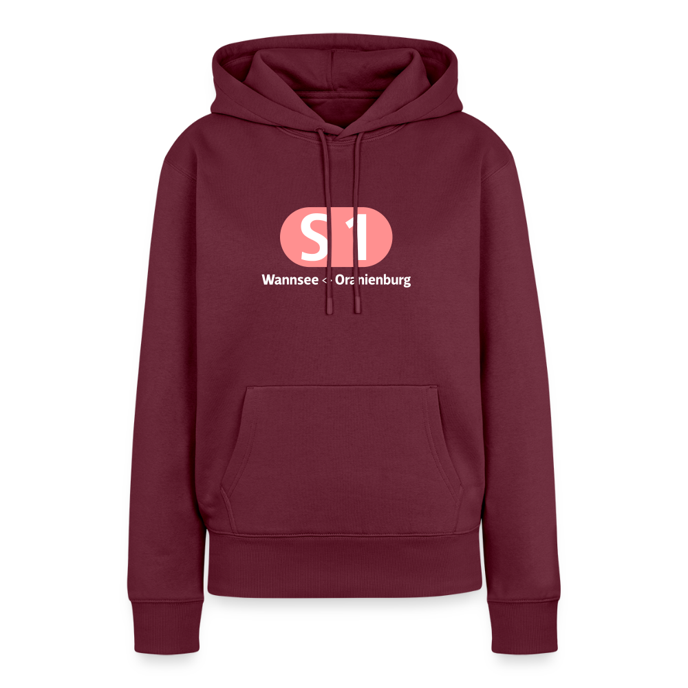 S1 - Frauen Premium Hoodie - Burgunderrot