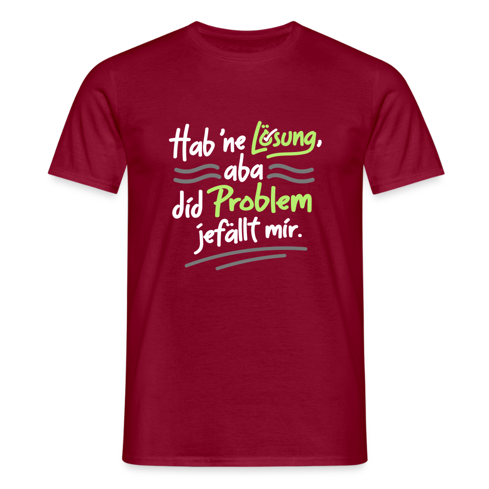 Hab 'ne Lösung, aba did Problem jefällt mir. - Männer Premium T-Shirt - Ziegelrot