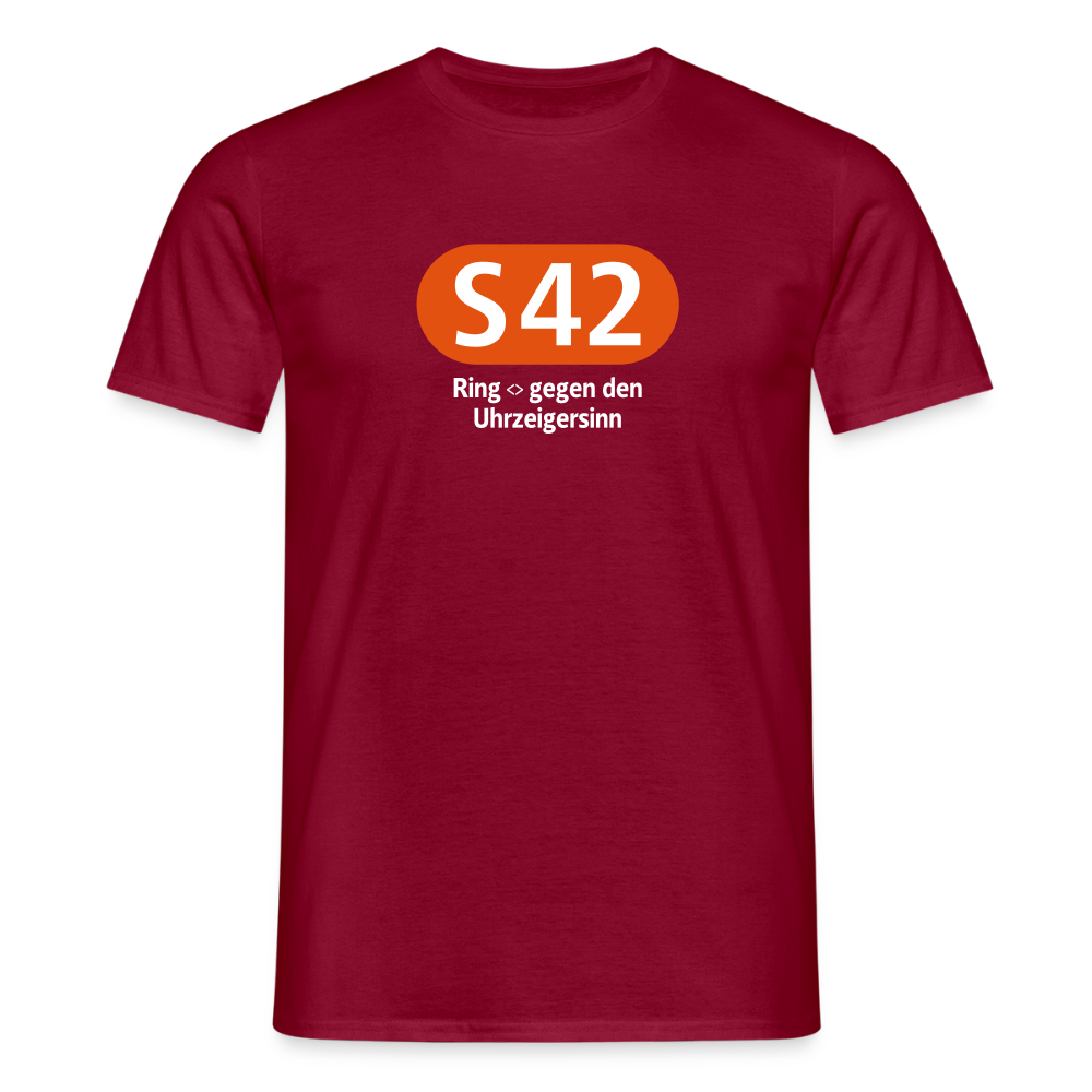 S42 - Männer Premium T-Shirt - Ziegelrot