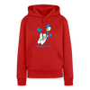 Der Bär fliegt - Frauen Premium Hoodie - Rot