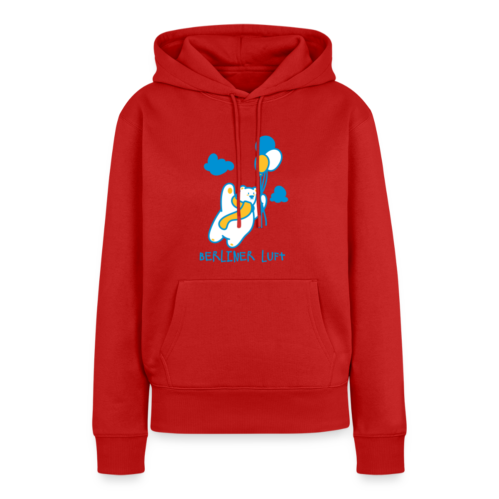 Der Bär fliegt - Frauen Premium Hoodie - Rot
