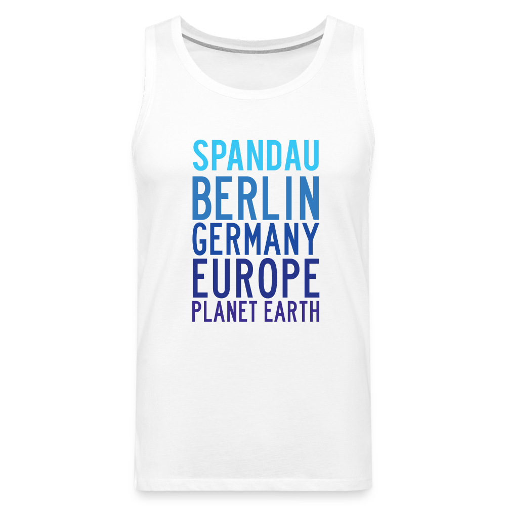 Spandau Planet Earth - Männer Premium Tank Top - Weiß