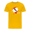Berlin Klecks Hund - Männer Premium T-Shirt - Sonnengelb