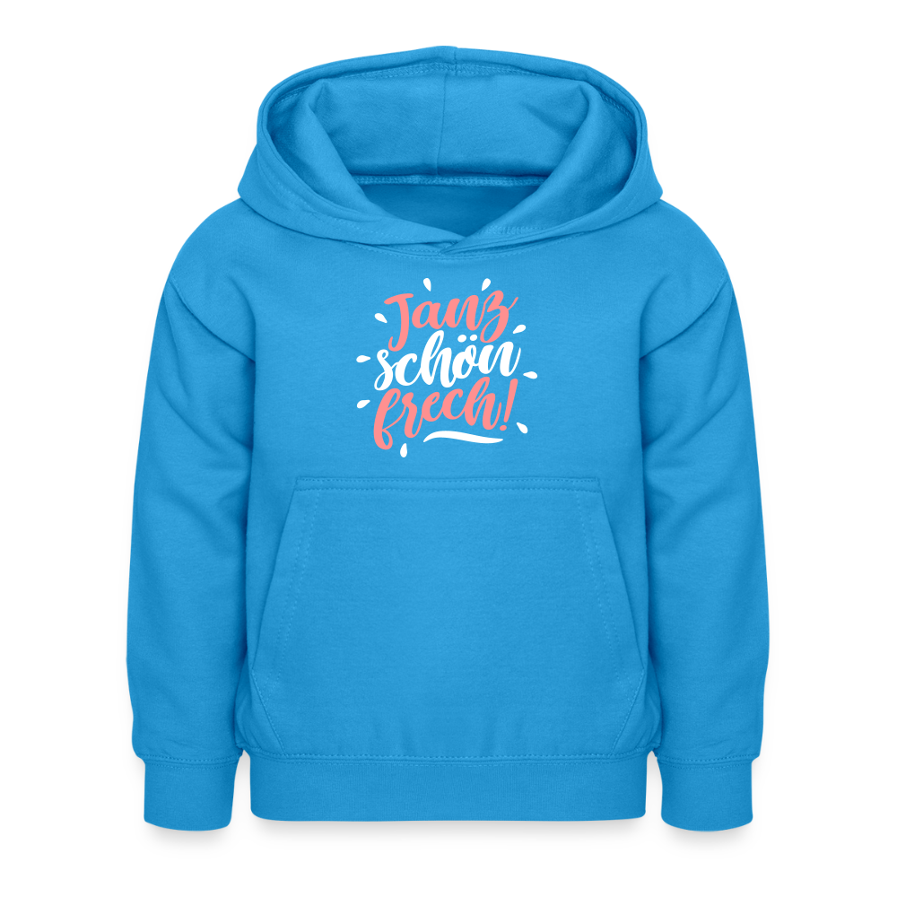 Janz schön frech! - Kinder Premium Hoodie - Meeresblau