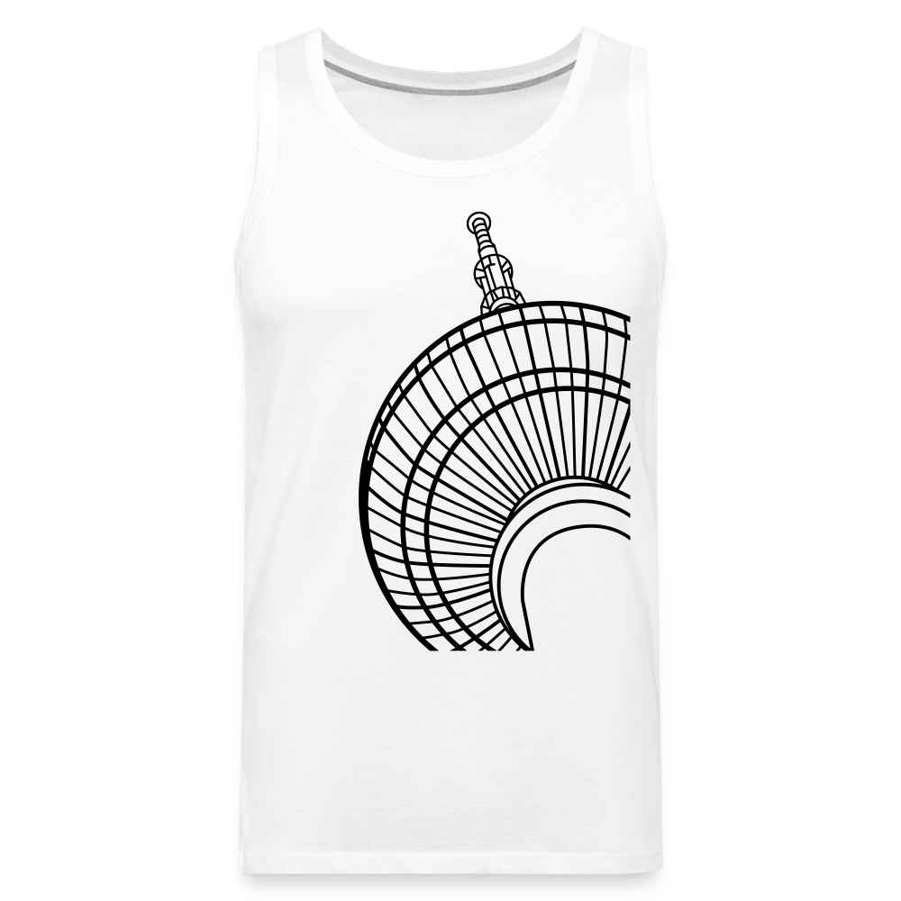 Der Turm von unten - schwarz - Männer Premium Tank Top - Weiß