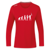 Evolution - Frauen Sport Langarmshirt - Rot