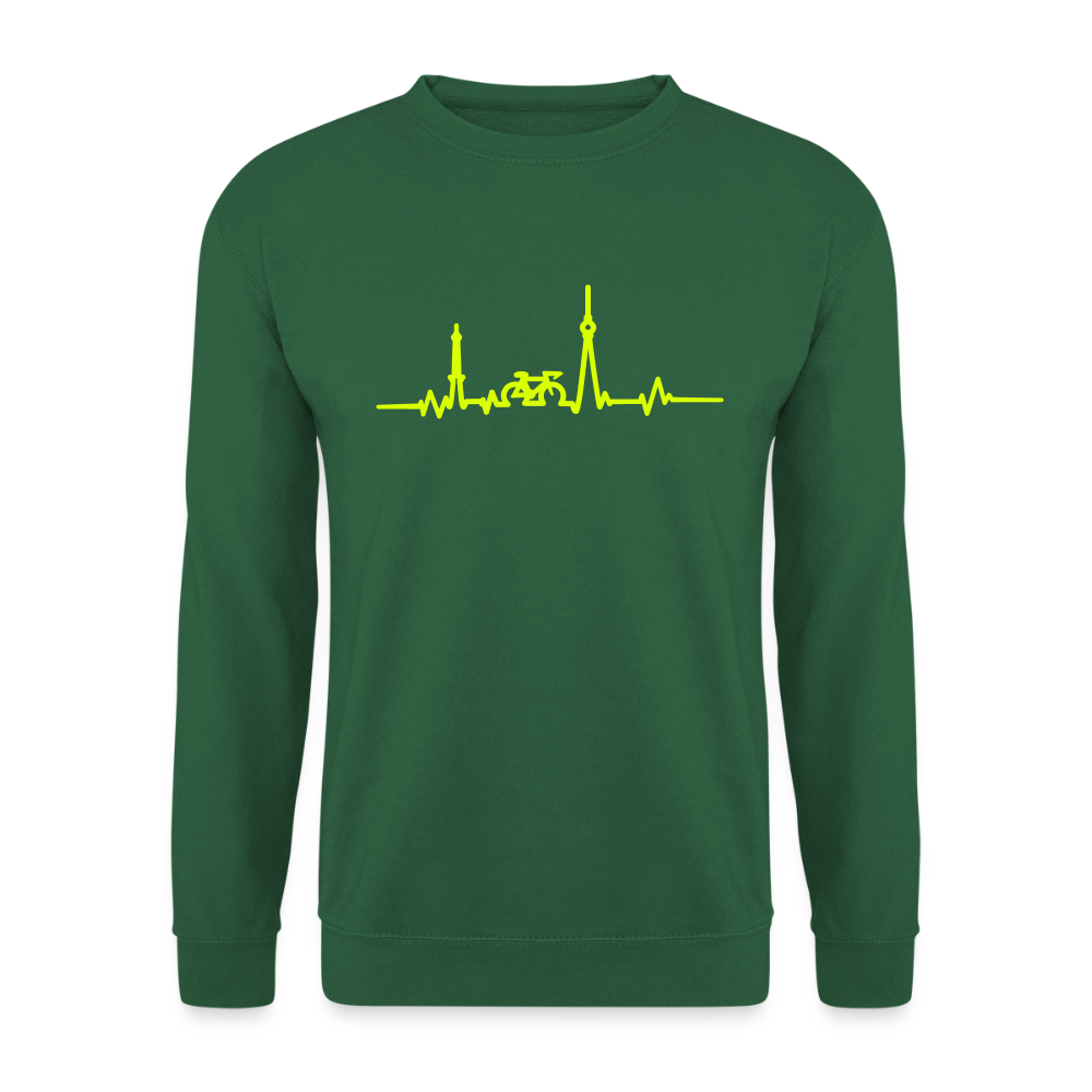 Herzschlag für Fahrradfahrer - Unisex Pullover - Grün