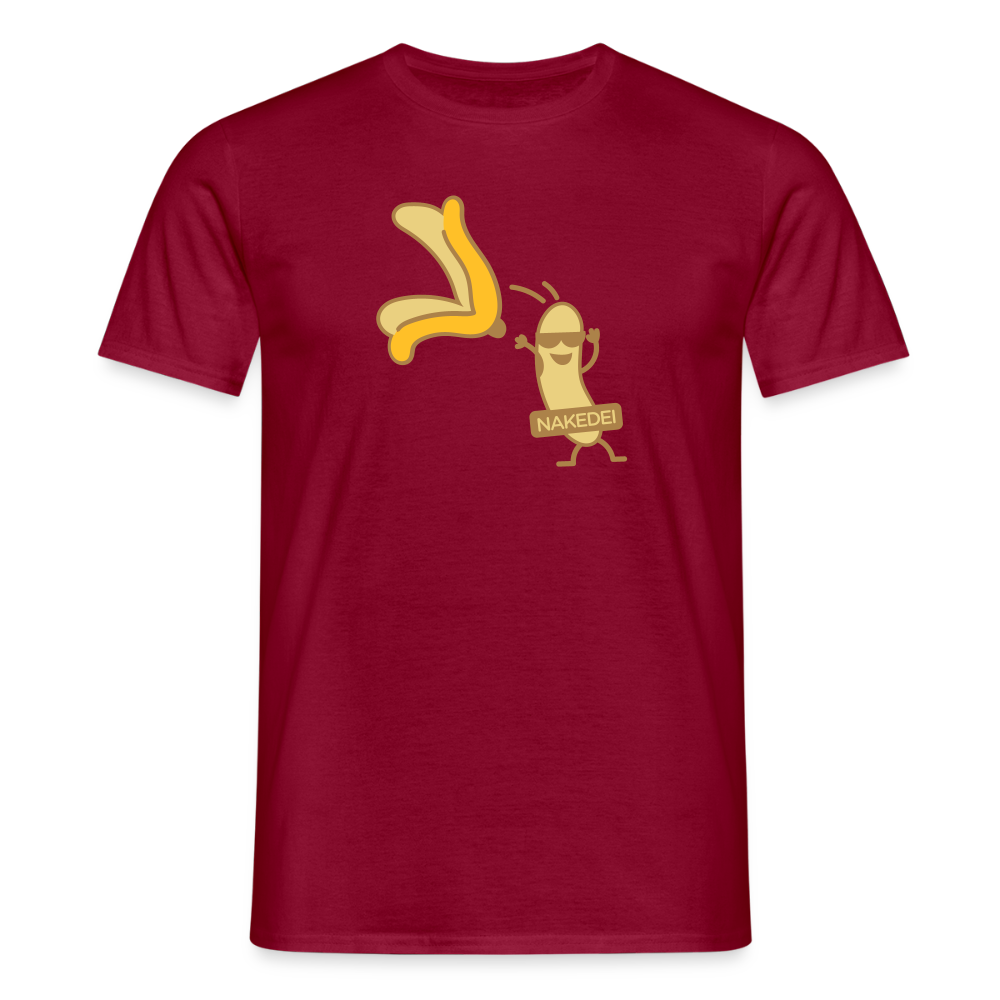 Nakedei - Männer Premium T-Shirt - Ziegelrot