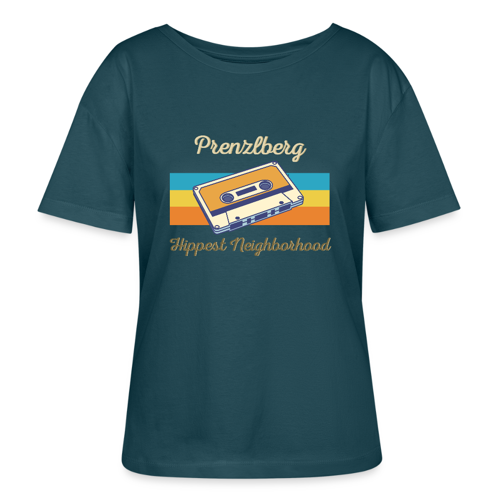 PrenzlBerg Hippest Neighborhood - Relaxed Rundhals Frauen Bio-T-Shirt - Dunkles Petrol