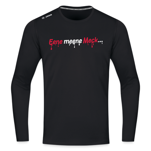 Eene meene Meck... - Männer Sport Langamshirt - Schwarz