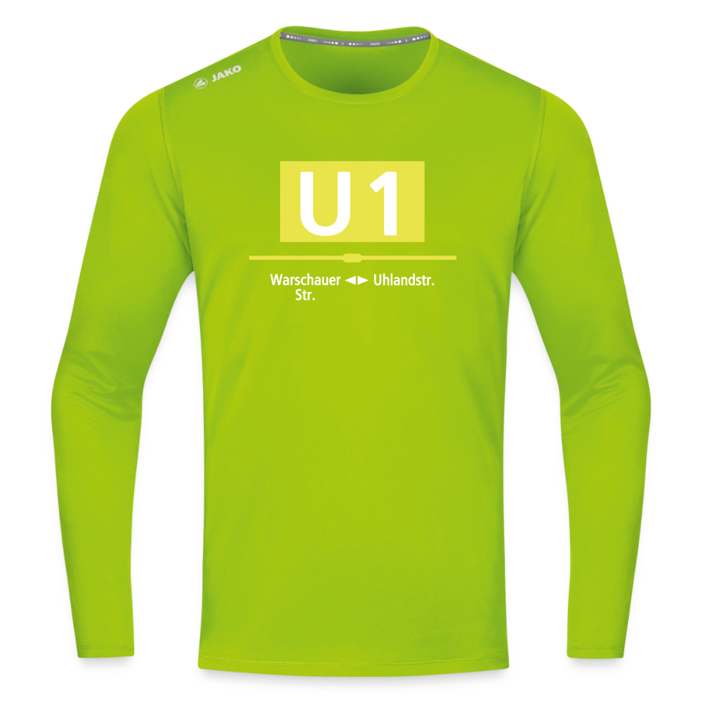 U1 - Männer Sport Langamshirt - Neongrün