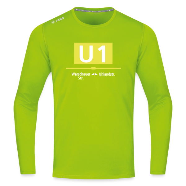 U1 - Männer Sport Langamshirt - Neongrün