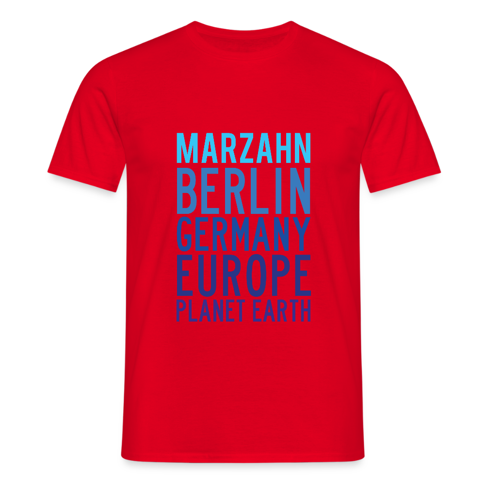 Marzahn Planet Earth - Männer Premium T-Shirt - Rot