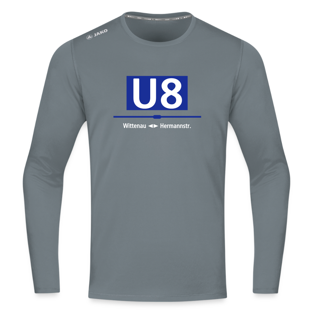 U8 - Männer Sport Langamshirt - Grau