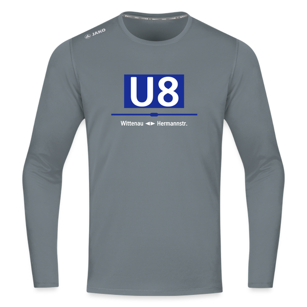 U8 - Männer Sport Langamshirt - Grau