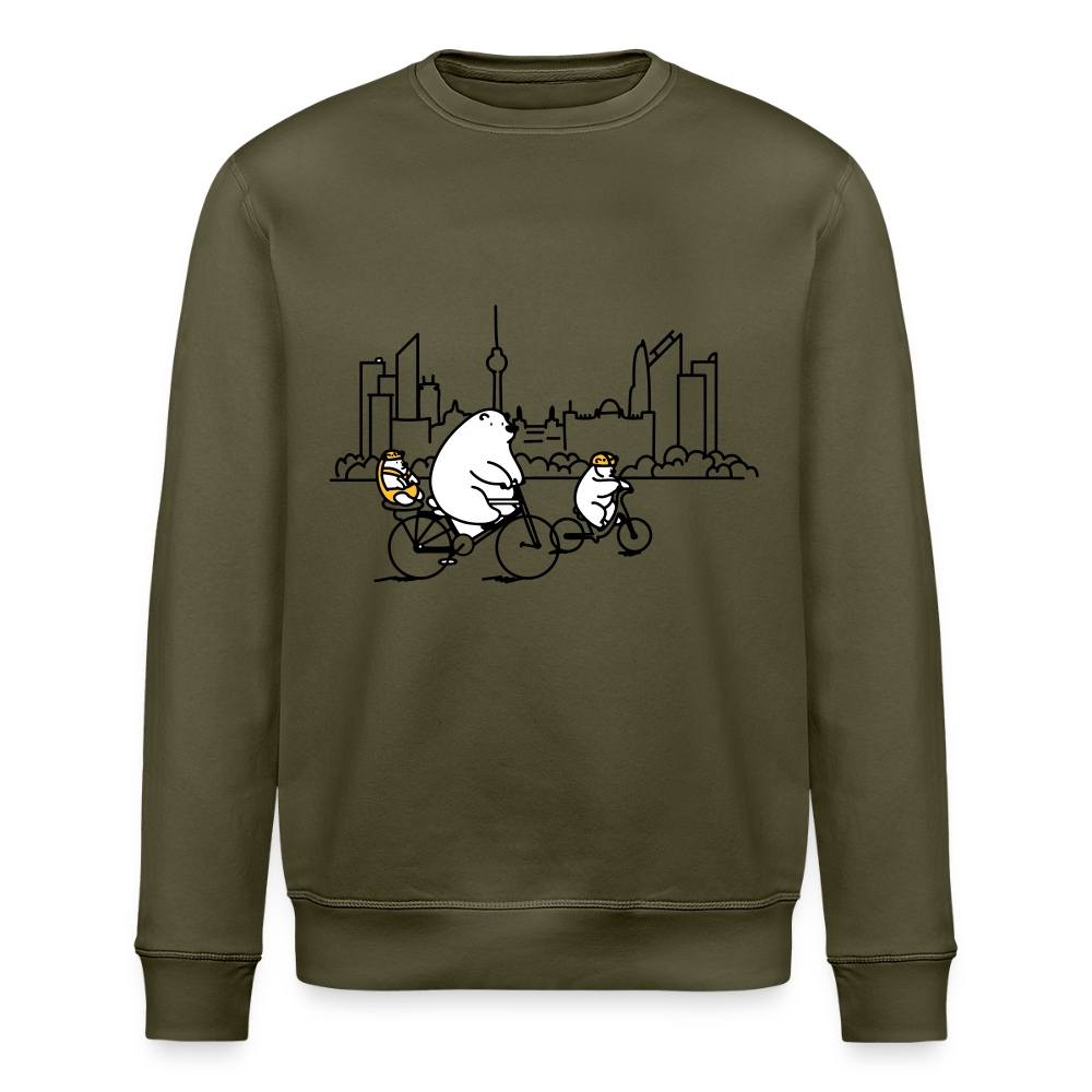 Fahrradtour Berlin - Unisex Bio Sweatshirt - Khaki