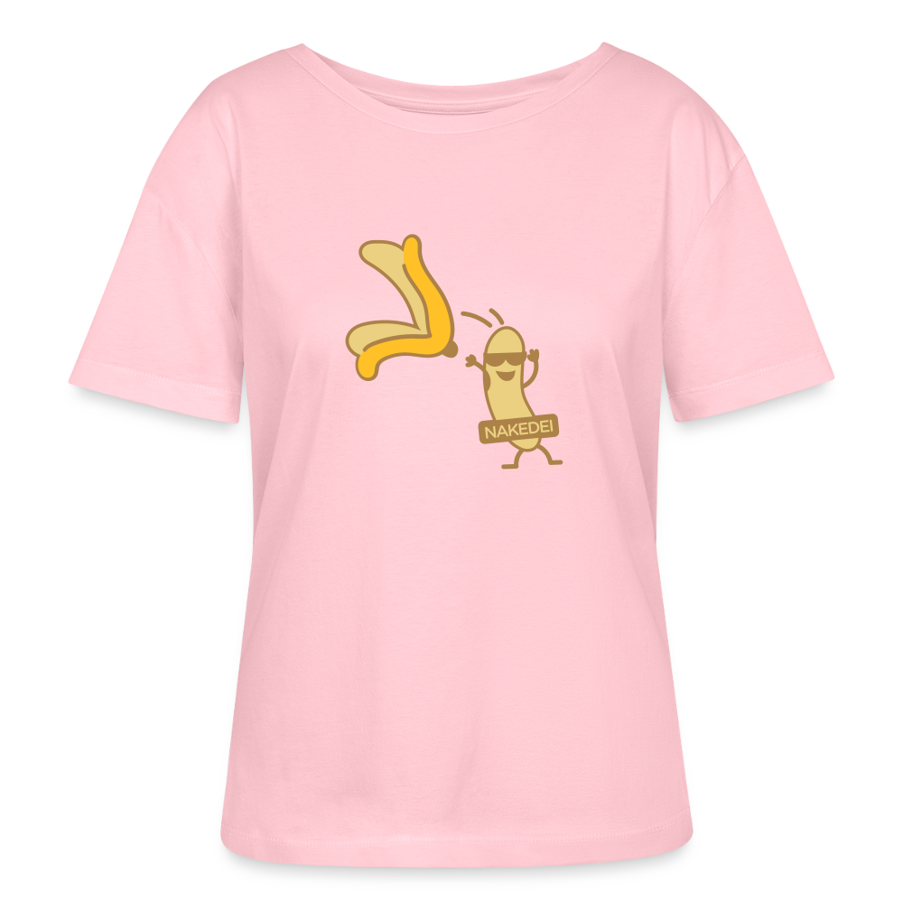 Nakedei - Relaxed Rundhals Frauen Bio-T-Shirt - Hellrosa