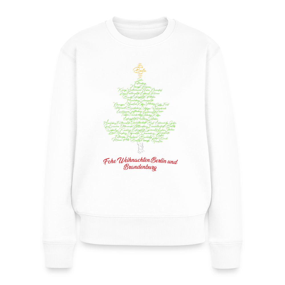 Frohe Weihnachten Berlin Brandenburg - Frauen Premium Pullover - Weiß