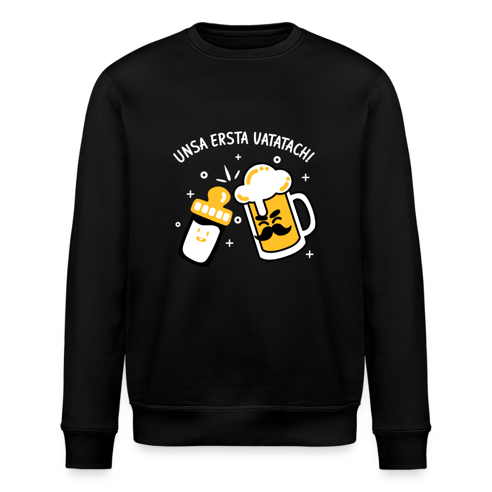 unsa ersta Vatatach! - Unisex Bio Sweatshirt - Schwarz