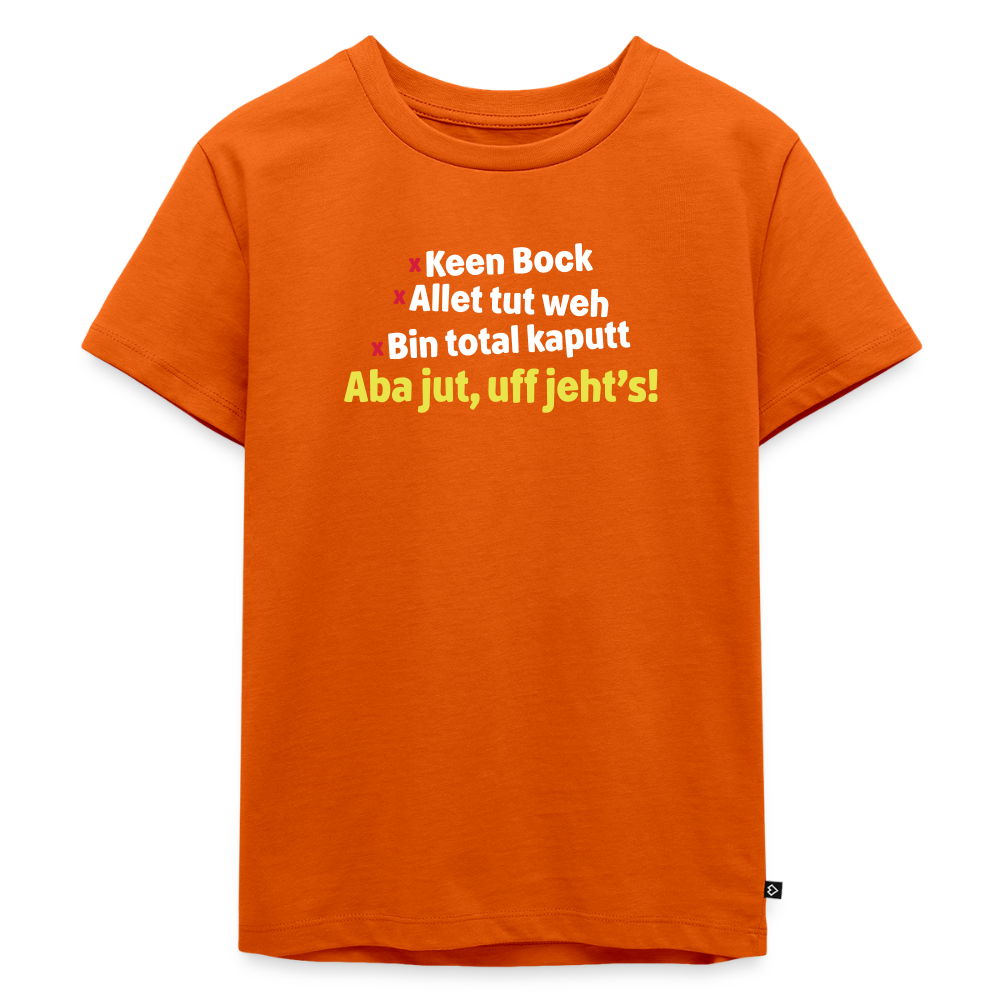 aba jut, uff jeht's! - Kinder Premium T-Shirt - Orange