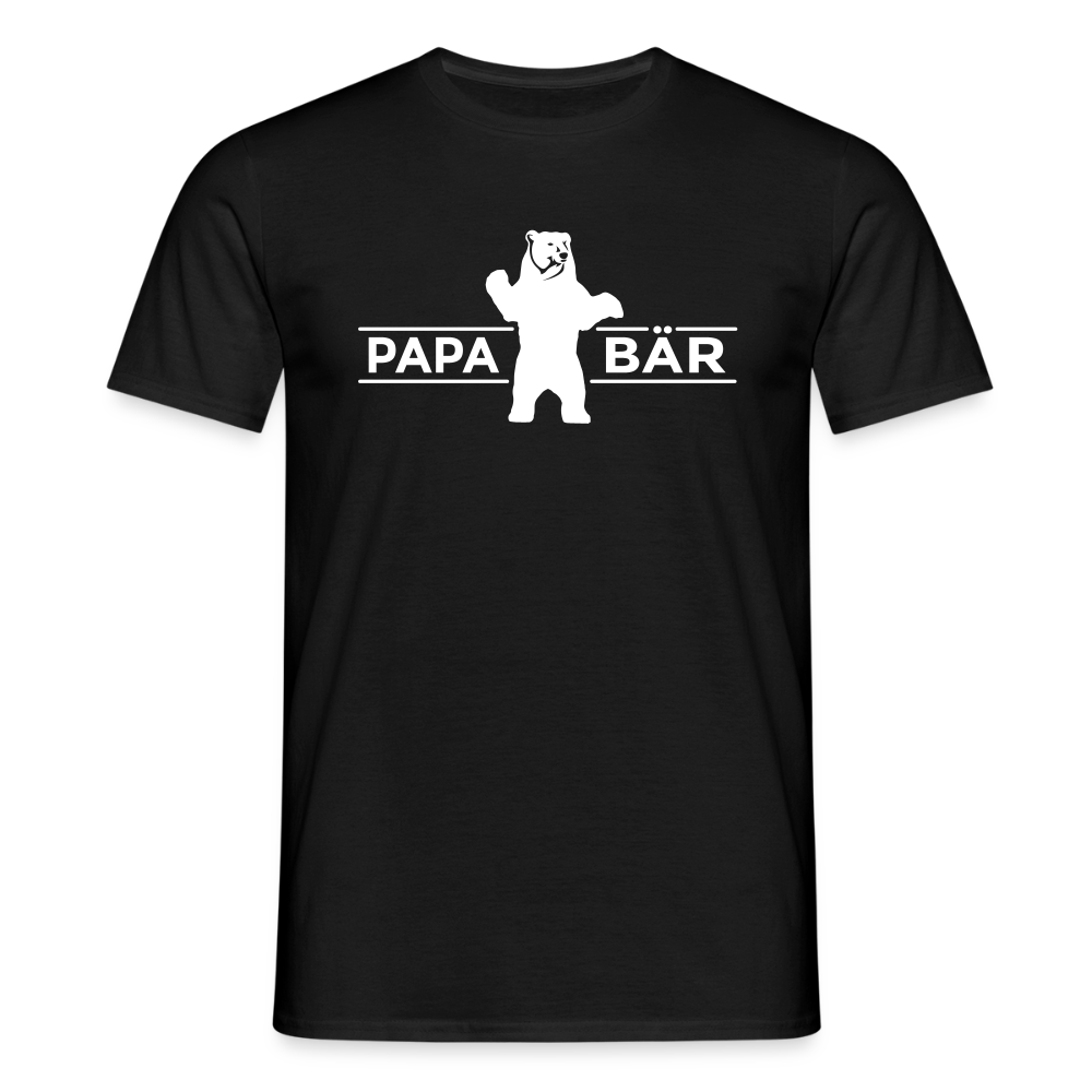 Papa Bär - Männer Premium T-Shirt - Schwarz