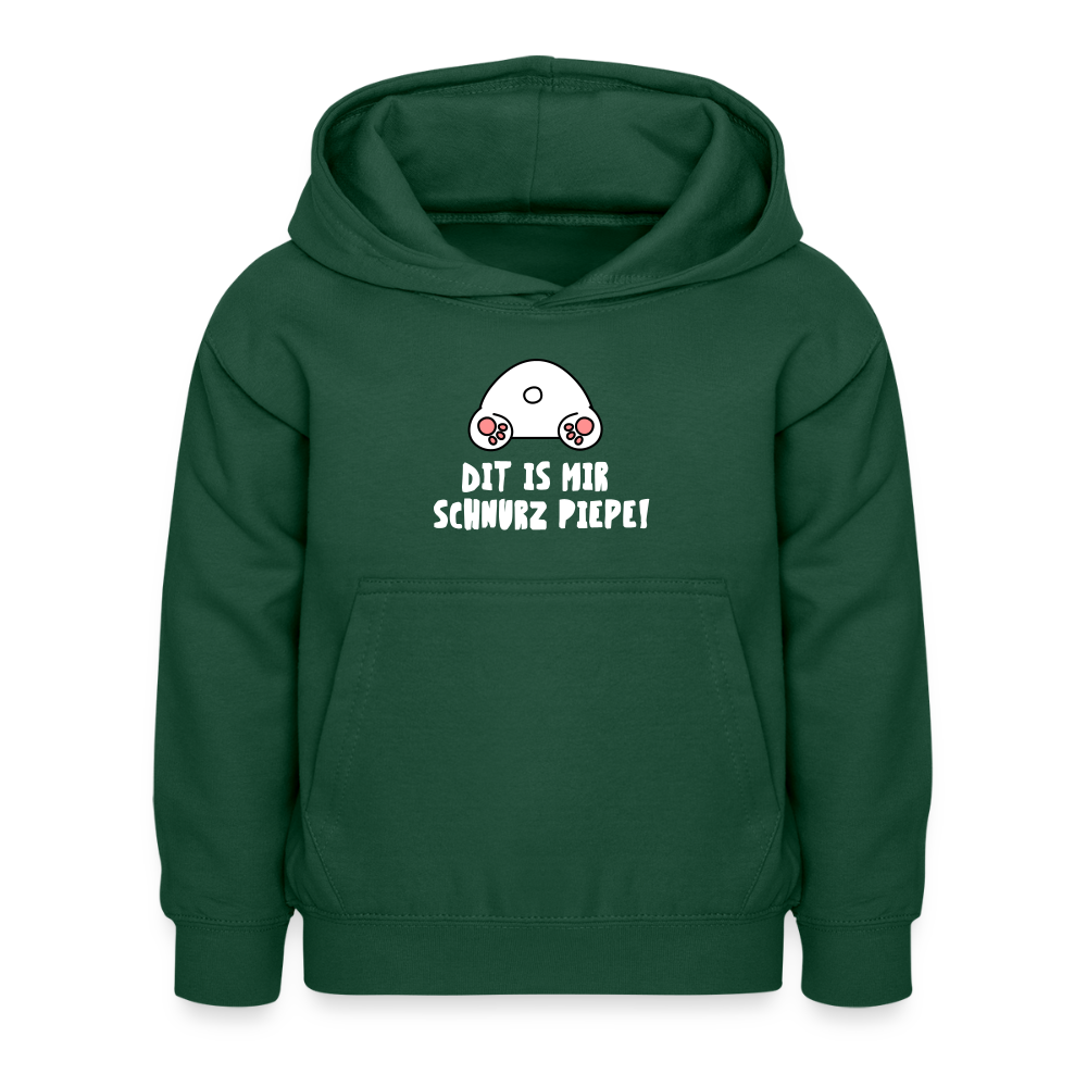 Dit is mir Schnurz Piepe - Kinder Hoodie - Flaschengrün