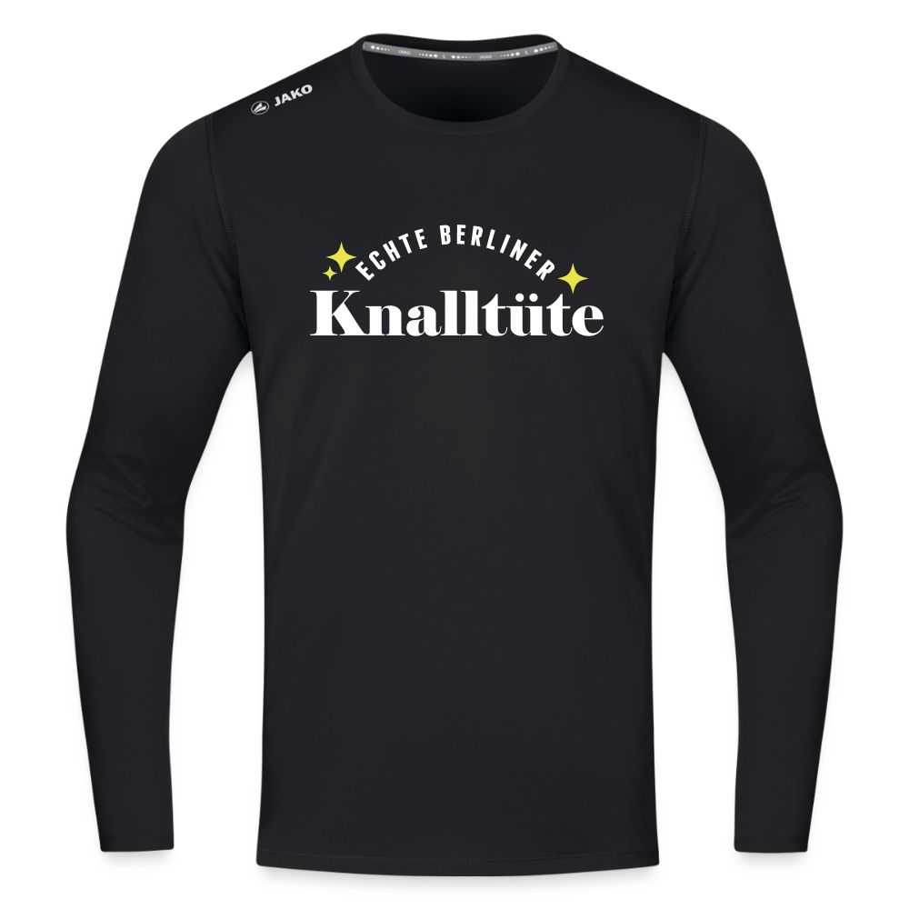 Knalltüte - Männer Sport Langamshirt - Schwarz