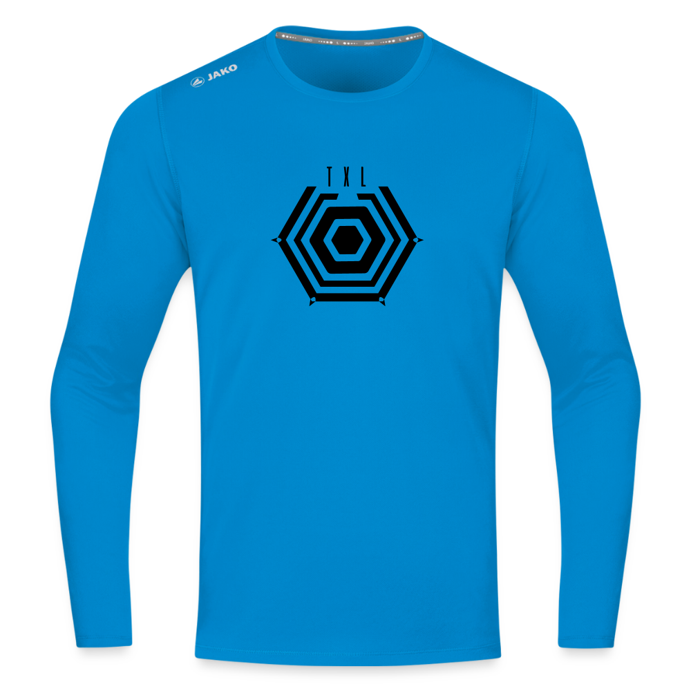 Tegel TXL Umrisse - Männer Sport Langamshirt - Saphirblau