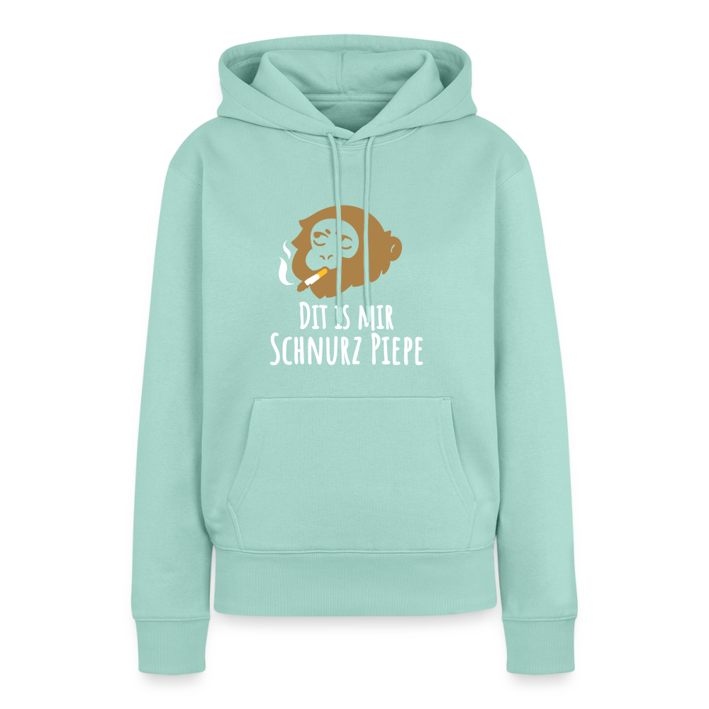 Dit is mir Schnurz Affe - Frauen Premium Hoodie - Mint 