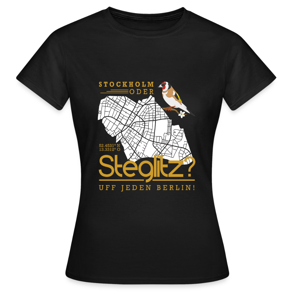 Stockholm oder Steglitz - Frauen Premium T-Shirt - Schwarz