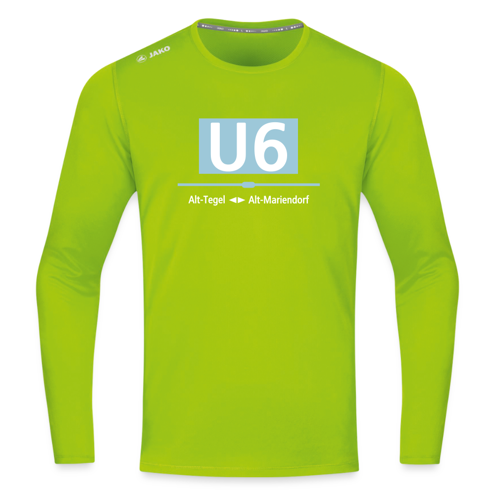 U6 - Männer Sport Langamshirt - Neongrün