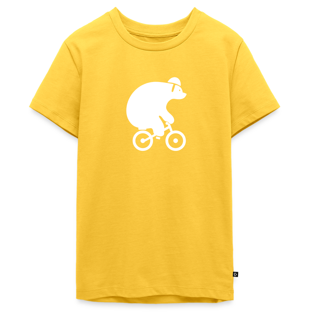 Fahrradbär - Teenager Premium T-Shirt - Gelb