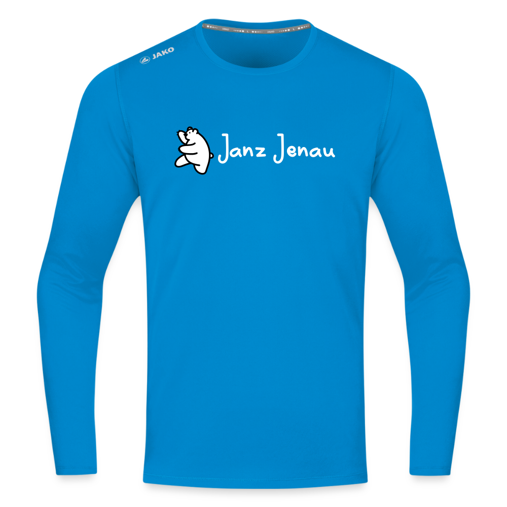 Janz Jenau - Männer Sport Langamshirt - Saphirblau