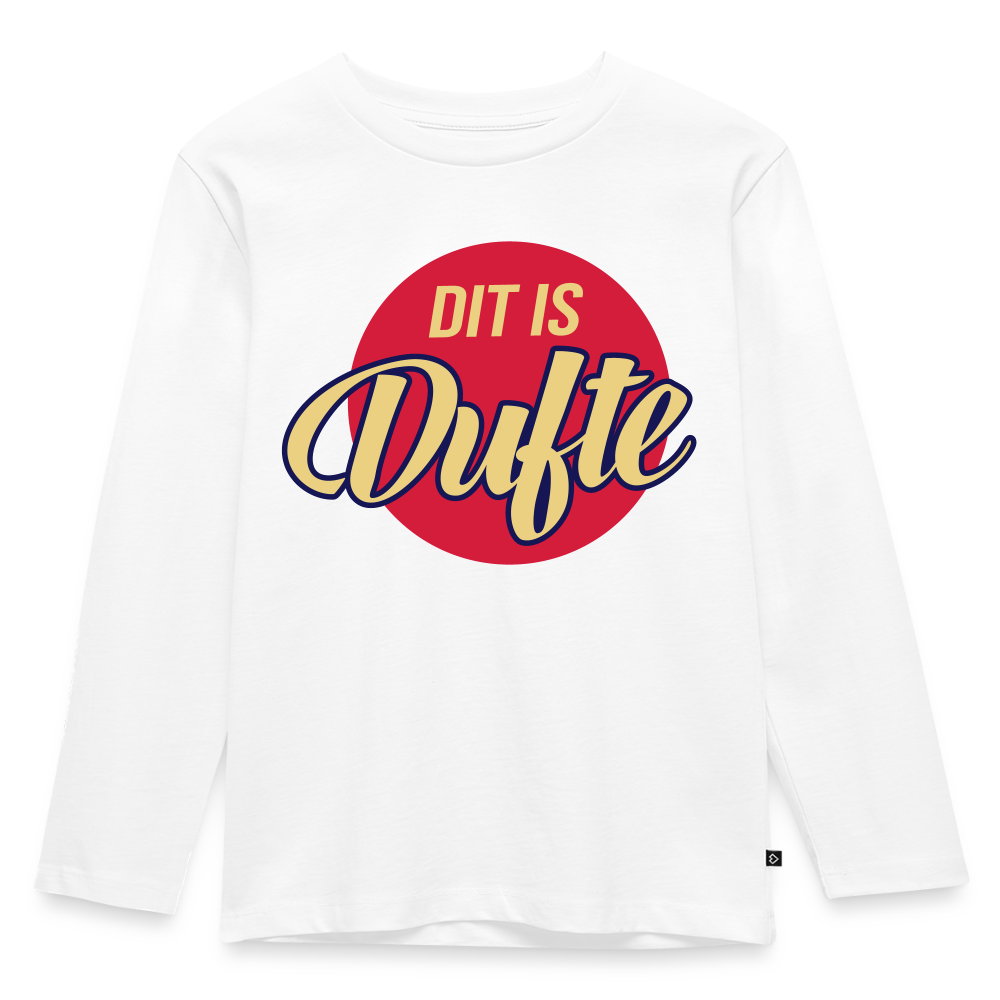 Dit Is Dufte - Kinder Langarmshirt - Weiß