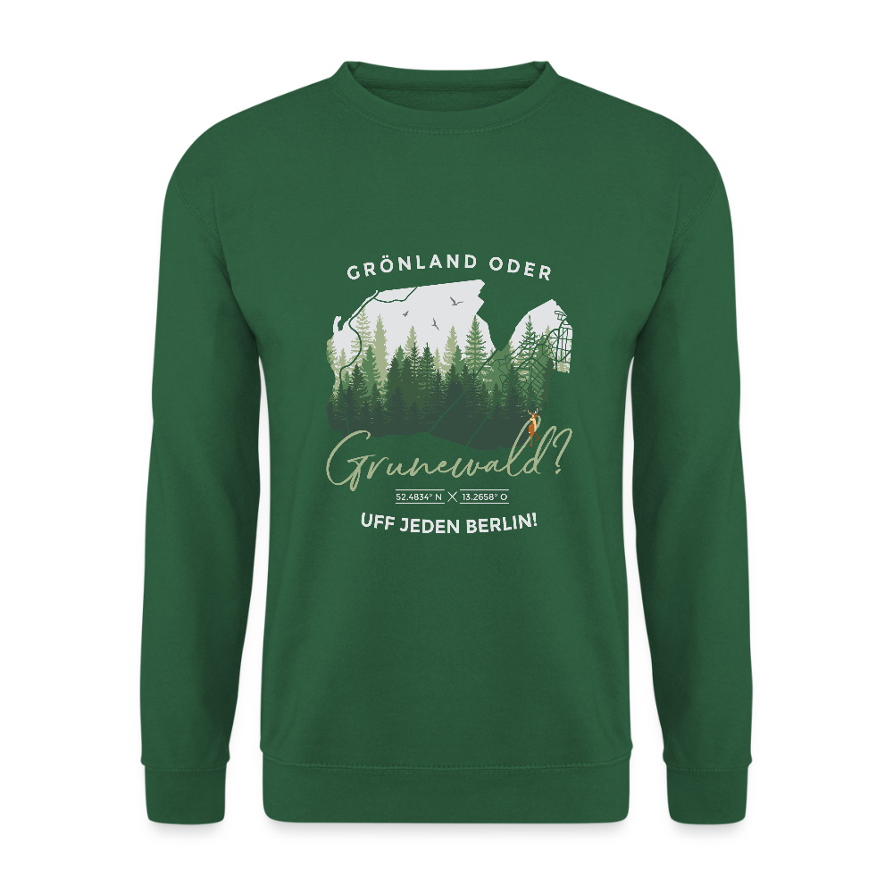 Grönland oder Grunewald - Unisex Pullover - Grün