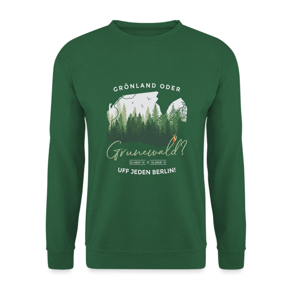 Grönland oder Grunewald - Unisex Pullover - Grün