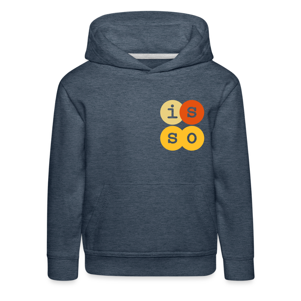IsSo - Kinder Premium Hoodie - Jeansblau