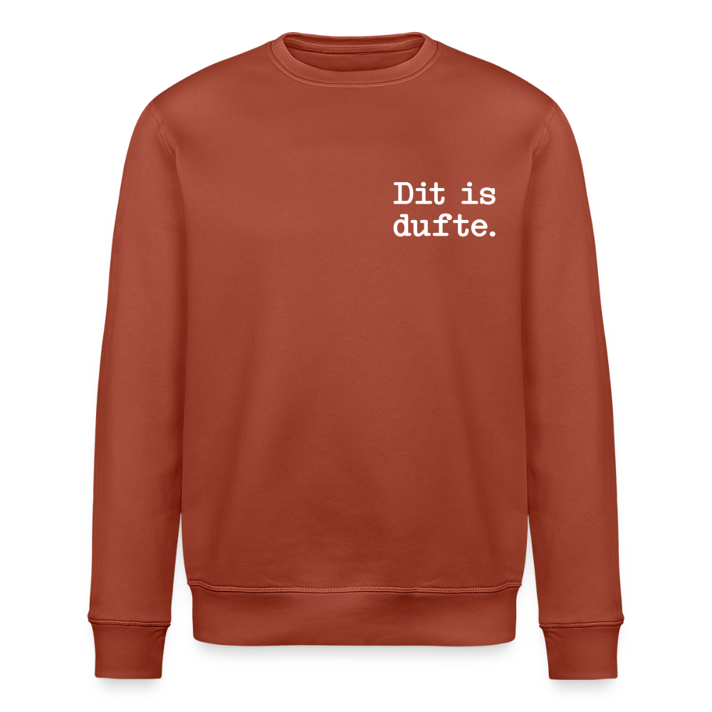 Dit is dufte - Unisex Bio Sweatshirt - Terrakotta