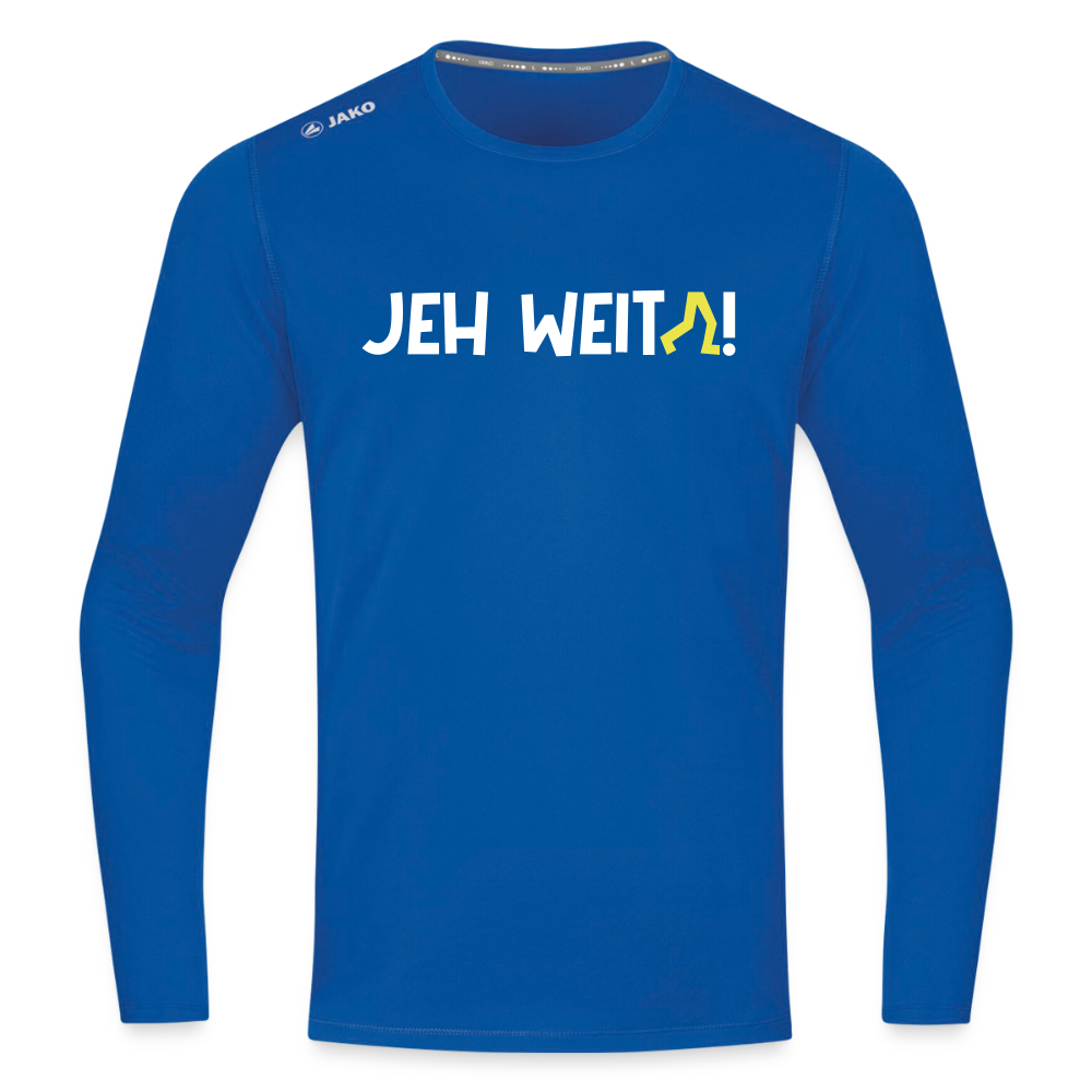 Jeh Weita! - Männer Sport Langamshirt - Royalblau