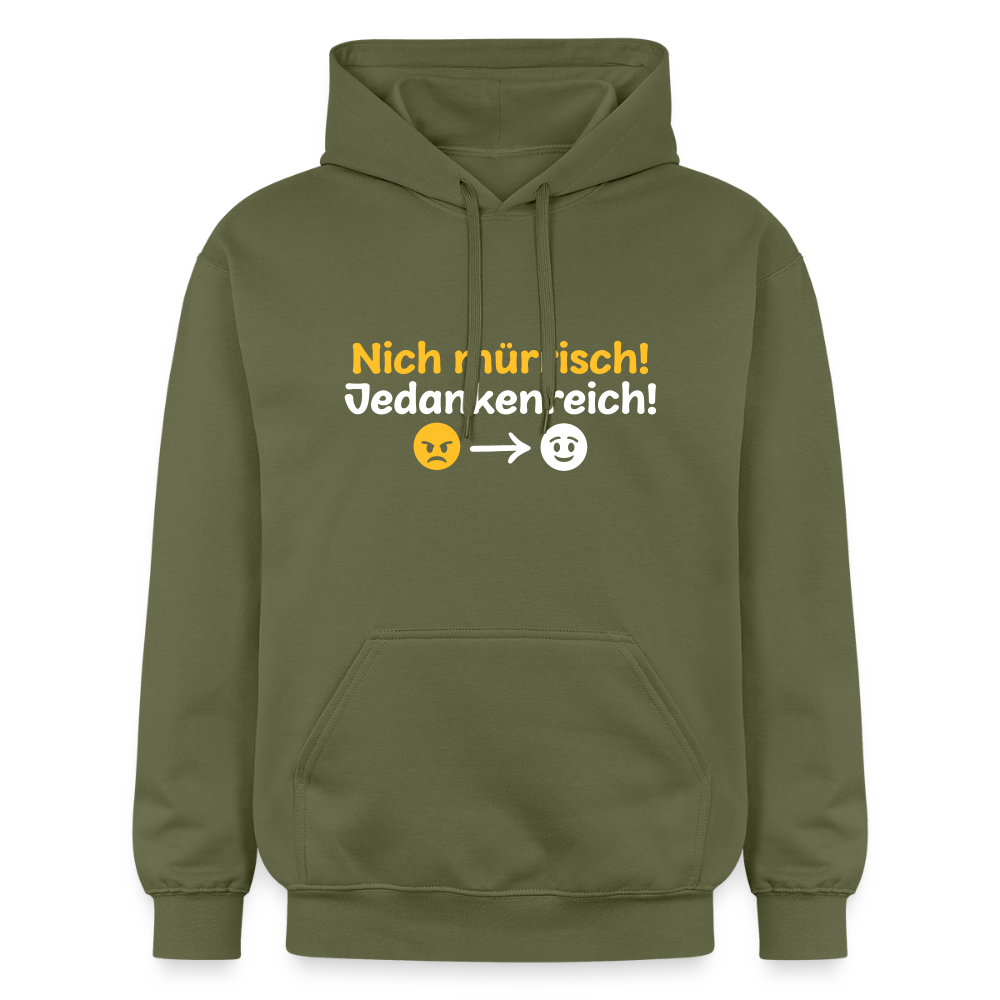 Nich mürrisch! Jedankenreich! - Hoodie - Militärgrün