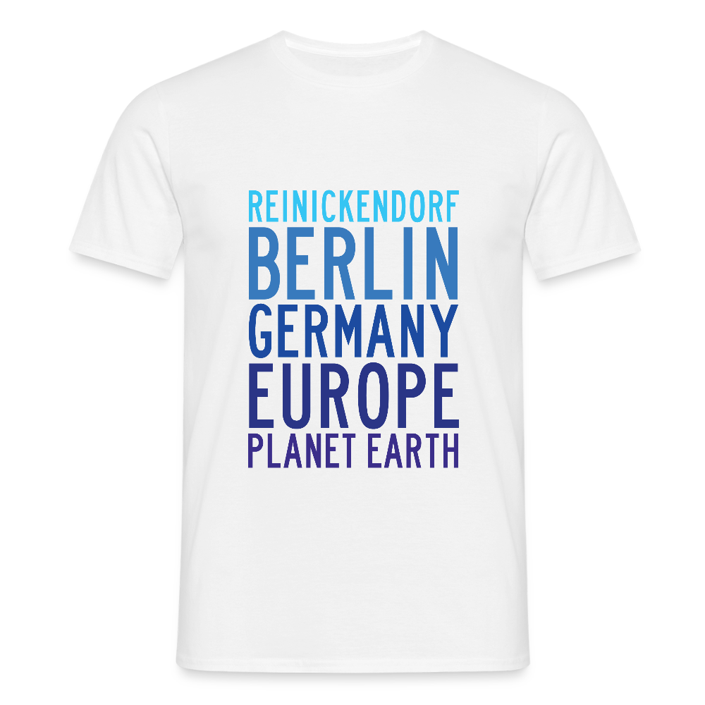 Reinickendorf Planet Earth - Männer Premium T-Shirt - Weiß