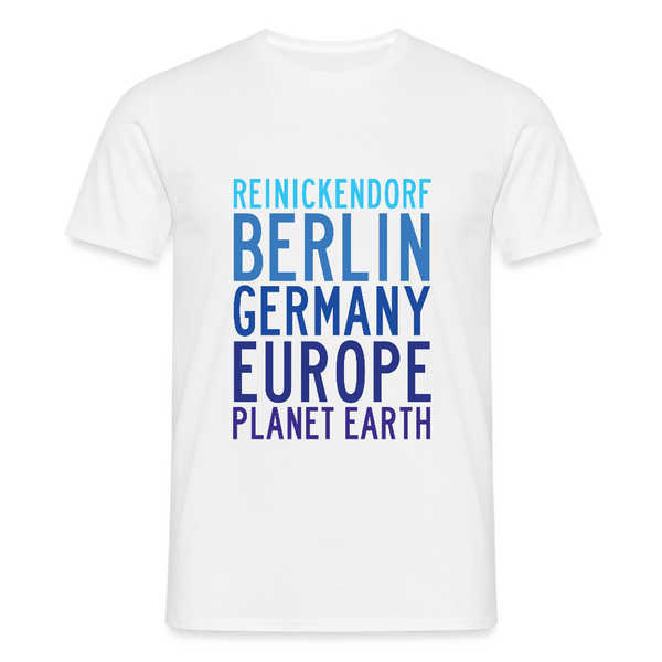 Reinickendorf Planet Earth - Männer Premium T-Shirt - Weiß