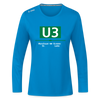 U3 - Frauen Sport Langarmshirt - Saphirblau