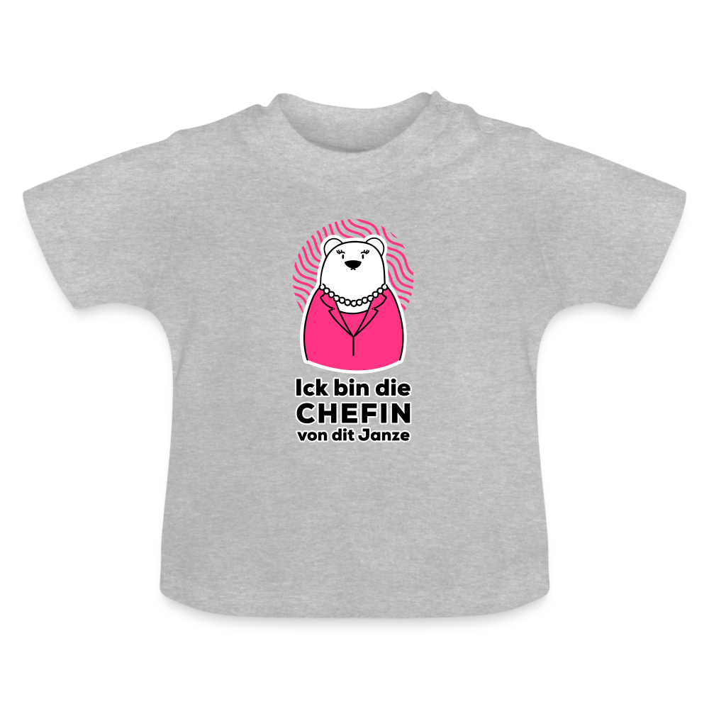Chefin - Baby T-Shirt - Grau meliert