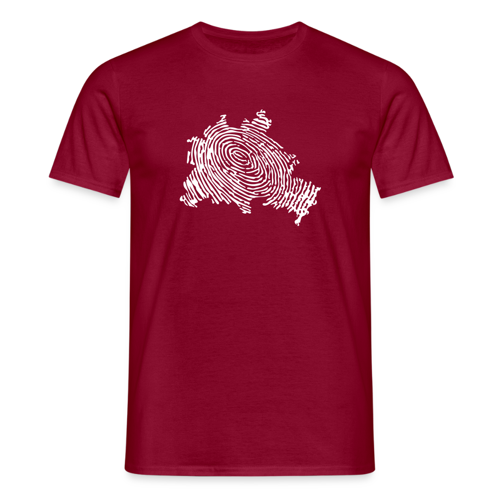 Berliner Finger - Männer Premium T-Shirt - Ziegelrot