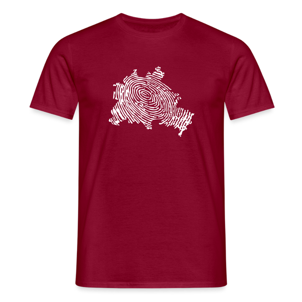 Berliner Finger - Männer Premium T-Shirt - Ziegelrot